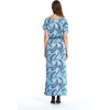 image:imageHawaii Hangover Family Matching Hawaiian Clothes Simply Blue Leaves  Family matching Hawaiian outfits Simply Blue Leaves lightweight rayon machine washable tropical leaf print luausWomen Cap Sleeve