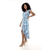image:imageHawaii Hangover Family Matching Hawaiian Clothes Simply Blue Leaves  Family matching Hawaiian outfits Simply Blue Leaves lightweight rayon machine washable tropical leaf print luausWomen Wrap Ruffle