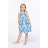 image:imageHawaii Hangover Family Matching Hawaiian Clothes Simply Blue Leaves  Family matching Hawaiian outfits Simply Blue Leaves lightweight rayon machine washable tropical leaf print luausGirl Shift