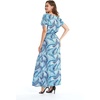 image:imageHawaii Hangover Family Matching Hawaiian Clothes Simply Blue Leaves  Family matching Hawaiian outfits Simply Blue Leaves lightweight rayon machine washable tropical leaf print luausWomen Cap Sleeve