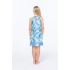 image:imageHawaii Hangover Family Matching Hawaiian Clothes Simply Blue Leaves  Family matching Hawaiian outfits Simply Blue Leaves lightweight rayon machine washable tropical leaf print luausGirl Ruffle Tank