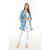 image:imageHawaii Hangover Family Matching Hawaiian Clothes Simply Blue Leaves  Family matching Hawaiian outfits Simply Blue Leaves lightweight rayon machine washable tropical leaf print luausWomen Kimono Cardigan