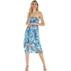 image:imageHawaii Hangover Family Matching Hawaiian Clothes Simply Blue Leaves  Family matching Hawaiian outfits Simply Blue Leaves lightweight rayon machine washable tropical leaf print luausWomen Halter