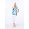 image:imageHawaii Hangover Family Matching Hawaiian Clothes Simply Blue Leaves  Family matching Hawaiian outfits Simply Blue Leaves lightweight rayon machine washable tropical leaf print luausWomen Offshoulder Ruffle Top