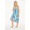 image:imageHawaii Hangover Family Matching Hawaiian Clothes Simply Blue Leaves  Family matching Hawaiian outfits Simply Blue Leaves lightweight rayon machine washable tropical leaf print luausGirl Halter