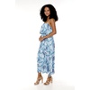 image:imageHawaii Hangover Family Matching Hawaiian Clothes Simply Blue Leaves  Family matching Hawaiian outfits Simply Blue Leaves lightweight rayon machine washable tropical leaf print luausWomen Maxi Ruffle
