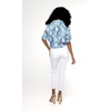 image:imageHawaii Hangover Family Matching Hawaiian Clothes Simply Blue Leaves  Family matching Hawaiian outfits Simply Blue Leaves lightweight rayon machine washable tropical leaf print luausWomen Tie Front Shirt