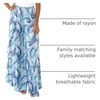 image:imageHawaii Hangover Family Matching Hawaiian Clothes Simply Blue Leaves  Family matching Hawaiian outfits Simply Blue Leaves lightweight rayon machine washable tropical leaf print luausWomen Wide Leg Pants