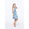 image:imageHawaii Hangover Family Matching Hawaiian Clothes Simply Blue Leaves  Family matching Hawaiian outfits Simply Blue Leaves lightweight rayon machine washable tropical leaf print luausGirl Ruffle Tank