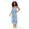 image:imageHawaii Hangover Family Matching Hawaiian Clothes Simply Blue Leaves  Family matching Hawaiian outfits Simply Blue Leaves lightweight rayon machine washable tropical leaf print luausWomen Maxi Ruffle