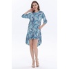 image:imageHawaii Hangover Family Matching Hawaiian Clothes Simply Blue Leaves  Family matching Hawaiian outfits Simply Blue Leaves lightweight rayon machine washable tropical leaf print luausWomen 34 Sleeve