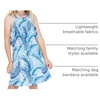 image:imageHawaii Hangover Family Matching Hawaiian Clothes Simply Blue Leaves  Family matching Hawaiian outfits Simply Blue Leaves lightweight rayon machine washable tropical leaf print luausGirl Ruffle Tank