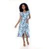 image:imageHawaii Hangover Family Matching Hawaiian Clothes Simply Blue Leaves  Family matching Hawaiian outfits Simply Blue Leaves lightweight rayon machine washable tropical leaf print luausWomen Wrap Ruffle