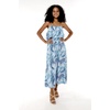 image:imageHawaii Hangover Family Matching Hawaiian Clothes Simply Blue Leaves  Family matching Hawaiian outfits Simply Blue Leaves lightweight rayon machine washable tropical leaf print luausWomen Maxi Ruffle