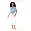image:imageHawaii Hangover Family Matching Hawaiian Clothes Simply Blue Leaves  Family matching Hawaiian outfits Simply Blue Leaves lightweight rayon machine washable tropical leaf print luausWomen Tie Front Shirt