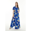 image:imageMatchable Couple Hawaiian Shirt or Jumpsuit Signature Prints Hibiscus  Sold Individually Matchable Couple Collection Soft Rayon Fabric Signature Tropical Prints Vacation ReadyWomen Hibiscus Blue
