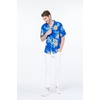 image:imageMatchable Couple Hawaiian Shirt or Jumpsuit Signature Prints Hibiscus  Sold Individually Matchable Couple Collection Soft Rayon Fabric Signature Tropical Prints Vacation ReadyMen Hibiscus Blue