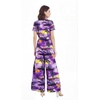 image:imageMatchable Couple Hawaiian Shirt or Jumpsuit Signature Prints Hibiscus  Sold Individually Matchable Couple Collection Soft Rayon Fabric Signature Tropical Prints Vacation ReadyWomen Sunset Purple