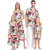 image:imageHawaii Hangover Family Matching Hawaiian Clothes Neon Sunset Pink  Family Matching Hawaiian Clothes Neon Sunset Pink lightweight rayon machine washable tropical floral print luausWomen Short Tank
