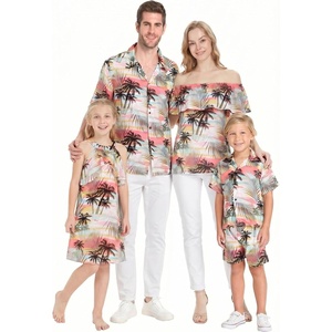 image:imageHawaii Hangover Family Matching Hawaiian Clothes Neon Sunset Pink  Family Matching Hawaiian Clothes Neon Sunset Pink lightweight rayon machine washable tropical floral print luausWomen Smock Top