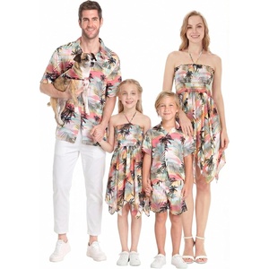 image:imageHawaii Hangover Family Matching Hawaiian Clothes Neon Sunset Pink  Family Matching Hawaiian Clothes Neon Sunset Pink lightweight rayon machine washable tropical floral print luausGirl Fairy