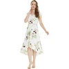 image:imageMatchable Couple Hawaiian Shirt or Wrap Dress Signature Prints Pineapple  Sold Individually Soft Rayon Fabric Lightweight Comfort Signature Tropical Prints Vacation ReadyWomen Pineapple Garden White