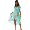 image:imageMatchable Couple Hawaiian Shirt or Wrap Dress Signature Prints Pineapple  Sold Individually Soft Rayon Fabric Lightweight Comfort Signature Tropical Prints Vacation ReadyWomen Pineapple Garden Turquoise
