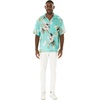 image:imageMatchable Couple Hawaiian Shirt or Wrap Dress Signature Prints Pineapple  Sold Individually Soft Rayon Fabric Lightweight Comfort Signature Tropical Prints Vacation ReadyMen Pineapple Garden Turquoise