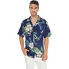 image:imageMatchable Couple Hawaiian Shirt or Wrap Dress Signature Prints Pineapple  Sold Individually Soft Rayon Fabric Lightweight Comfort Signature Tropical Prints Vacation ReadyMen Pineapple Garden Navy