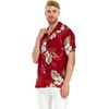image:imageMatchable Couple Hawaiian Shirt or Wrap Dress Signature Prints Pineapple  Sold Individually Soft Rayon Fabric Lightweight Comfort Signature Tropical Prints Vacation ReadyMen Pineapple Garden Burgundy