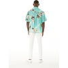 image:imageMatchable Couple Hawaiian Shirt or Wrap Dress Signature Prints Pineapple  Sold Individually Soft Rayon Fabric Lightweight Comfort Signature Tropical Prints Vacation ReadyMen Pineapple Garden Turquoise