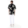 image:imageMatchable Couple Hawaiian Shirt or Wrap Dress Signature Prints Pineapple  Sold Individually Soft Rayon Fabric Lightweight Comfort Signature Tropical Prints Vacation ReadyMen Pineapple Garden Black