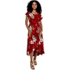 image:imageMatchable Couple Hawaiian Shirt or Wrap Dress Signature Prints Pineapple  Sold Individually Soft Rayon Fabric Lightweight Comfort Signature Tropical Prints Vacation ReadyWomen Pineapple Garden Burgundy
