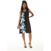 image:imageHawaii Hangover Family Matching Clothes Watercolor Orchid Black Turquoise  Family matching Hawaiian outfits Watercolor Orchid Black Turquoise quick dry stretch fabric machine washableWomen Round Neck Shift Dress Side
