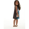 image:imageHawaii Hangover Family Matching Clothes Watercolor Orchid Black Turquoise  Family matching Hawaiian outfits Watercolor Orchid Black Turquoise quick dry stretch fabric machine washableGirl Round Neck Shift Side