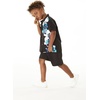image:imageHawaii Hangover Family Matching Clothes Watercolor Orchid Black Turquoise  Family matching Hawaiian outfits Watercolor Orchid Black Turquoise quick dry stretch fabric machine washableBoy Short Sleeve Side