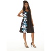 image:imageHawaii Hangover Family Matching Clothes Watercolor Orchid Black Turquoise  Family matching Hawaiian outfits Watercolor Orchid Black Turquoise quick dry stretch fabric machine washableWomen Round Neck Shift Dress Side