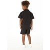 image:imageHawaii Hangover Family Matching Clothes Watercolor Orchid Black Turquoise  Family matching Hawaiian outfits Watercolor Orchid Black Turquoise quick dry stretch fabric machine washableBoy Short Sleeve Side