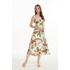 image:imageHawaii Hangover Family Matching Hawaiian Clothes Cream Rafelsia  Family matching Hawaiian outfits Cream Rafelsia lightweight rayon machine washable tropical floral print luaus cruisesWomen Tiered