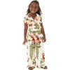 image:imageHawaii Hangover Family Matching Hawaiian Clothes Cream Rafelsia  Family matching Hawaiian outfits Cream Rafelsia lightweight rayon machine washable tropical floral print luaus cruisesGirl Wide Leg Jumpsuit