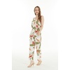 image:imageHawaii Hangover Family Matching Hawaiian Clothes Cream Rafelsia  Family matching Hawaiian outfits Cream Rafelsia lightweight rayon machine washable tropical floral print luaus cruisesWomen V Neck Jumpsuit