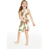 image:imageHawaii Hangover Family Matching Hawaiian Clothes Cream Rafelsia  Family matching Hawaiian outfits Cream Rafelsia lightweight rayon machine washable tropical floral print luaus cruisesGirl Ruffle Tank
