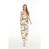 image:imageHawaii Hangover Family Matching Hawaiian Clothes Cream Rafelsia  Family matching Hawaiian outfits Cream Rafelsia lightweight rayon machine washable tropical floral print luaus cruisesWomen V Neck Jumpsuit