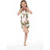 image:imageHawaii Hangover Family Matching Hawaiian Clothes Cream Rafelsia  Family matching Hawaiian outfits Cream Rafelsia lightweight rayon machine washable tropical floral print luaus cruisesGirl Romper