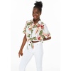image:imageHawaii Hangover Family Matching Hawaiian Clothes Cream Rafelsia  Family matching Hawaiian outfits Cream Rafelsia lightweight rayon machine washable tropical floral print luaus cruisesWomen Tie Front Shirt
