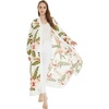 image:imageHawaii Hangover Family Matching Hawaiian Clothes Cream Rafelsia  Family matching Hawaiian outfits Cream Rafelsia lightweight rayon machine washable tropical floral print luaus cruisesWomen Maxi Kimono Cardigan