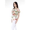 image:imageHawaii Hangover Family Matching Hawaiian Clothes Cream Rafelsia  Family matching Hawaiian outfits Cream Rafelsia lightweight rayon machine washable tropical floral print luaus cruisesWomen Offshoulder Ruffle Top