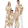image:imageHawaii Hangover Family Matching Hawaiian Clothes Cream Rafelsia  Family matching Hawaiian outfits Cream Rafelsia lightweight rayon machine washable tropical floral print luaus cruisesGirl Wide Leg Jumpsuit