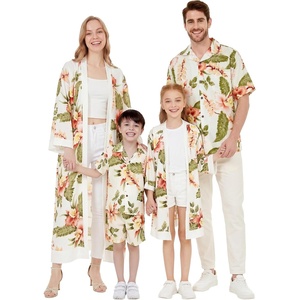 image:imageHawaii Hangover Family Matching Hawaiian Clothes Cream Rafelsia  Family matching Hawaiian outfits Cream Rafelsia lightweight rayon machine washable tropical floral print luaus cruisesWomen Maxi Kimono Cardigan