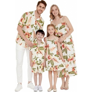 image:imageHawaii Hangover Family Matching Hawaiian Clothes Cream Rafelsia  Family matching Hawaiian outfits Cream Rafelsia lightweight rayon machine washable tropical floral print luaus cruisesGirl Shift
